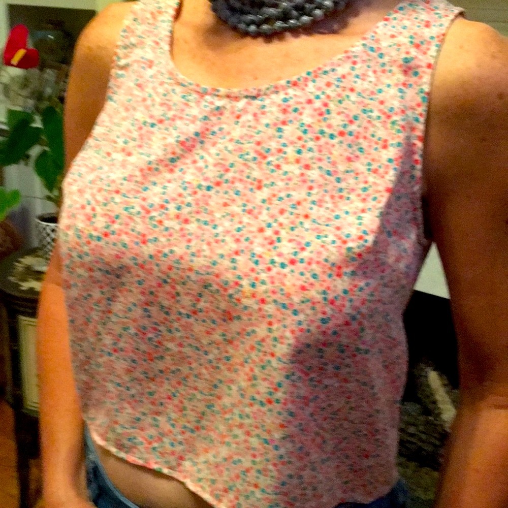 Boutique Open Back Crop Top